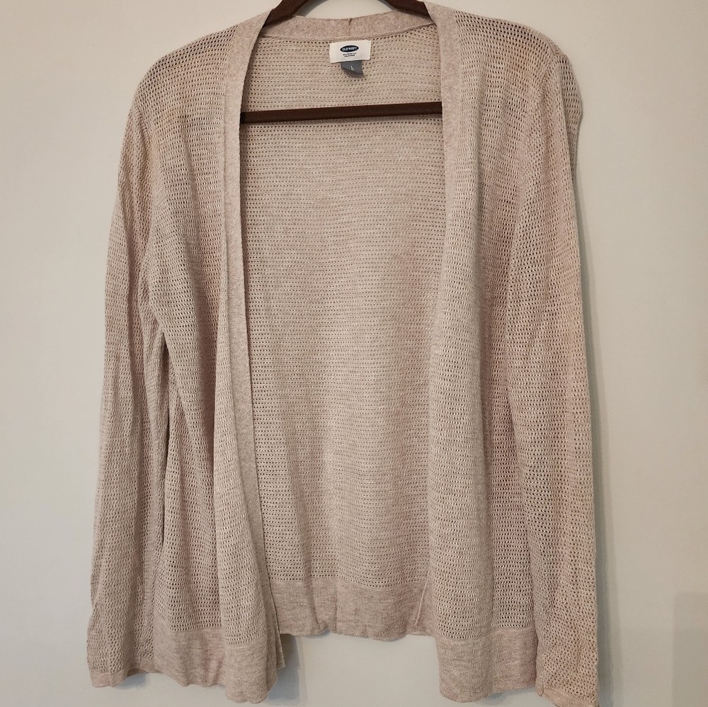 Old Navy Large Cardigan, lightweight beige color